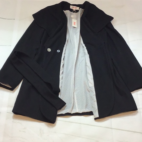 Haute wool and poly Women’s Black Jacket 1X NWT - Picture 1 of 8